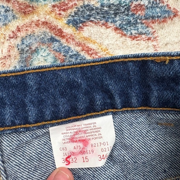 Vintage Levi’s 619 Darkwash Orange Tab Jeans Size 34 - Picture 4 of 6